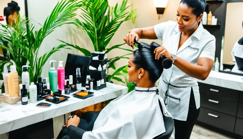 Dominican salon hair care